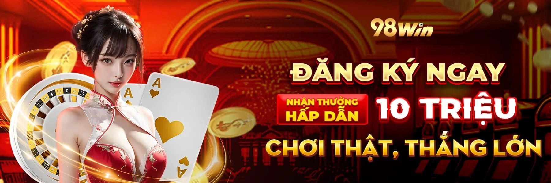 Banner 98Win về slot game, nổ hũ và bắn cá cùng các chuyên mục giải trí đa dạng